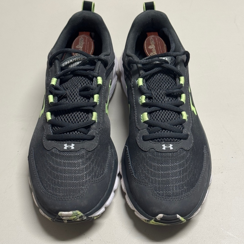 Under Armour Black and Neon Green Athletic Shoes - Picture 12 of 14